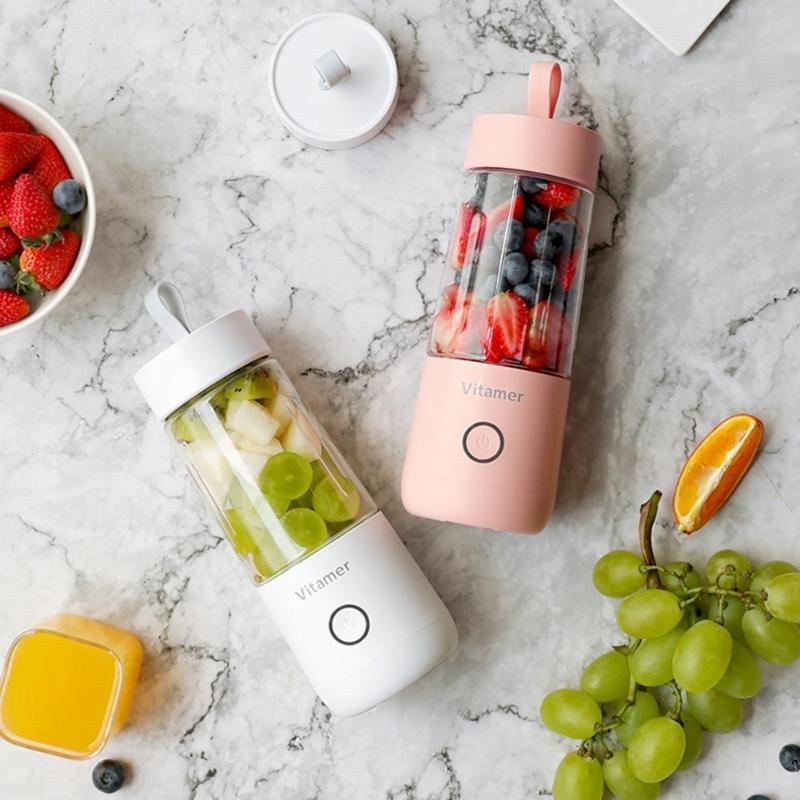 Two Vitamer portable blenders, White and Pink
