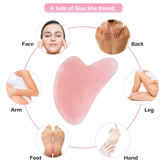 Natural Rose Quartz Facial Massage Tool