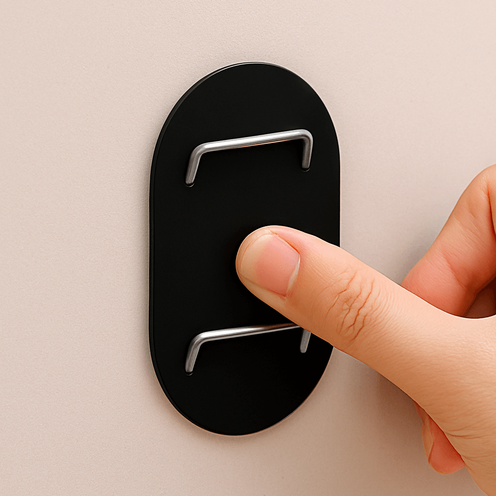 Pressing wall-mounted bracket for smart soap dispenser onto wall