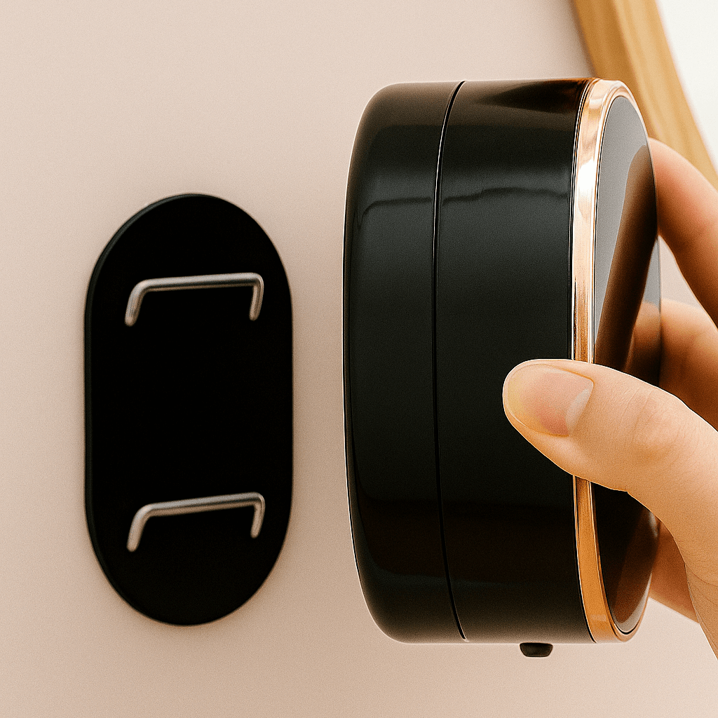 Attaching smart soap dispenser to mounted wall bracket