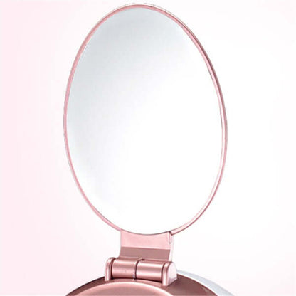 oval mirror attached to facial steamer