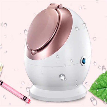 Compact Nano Ionic Facial Steamer with built-in mirror 