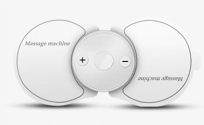 White portable massage pad with central control buttons and dual soft gel wings.