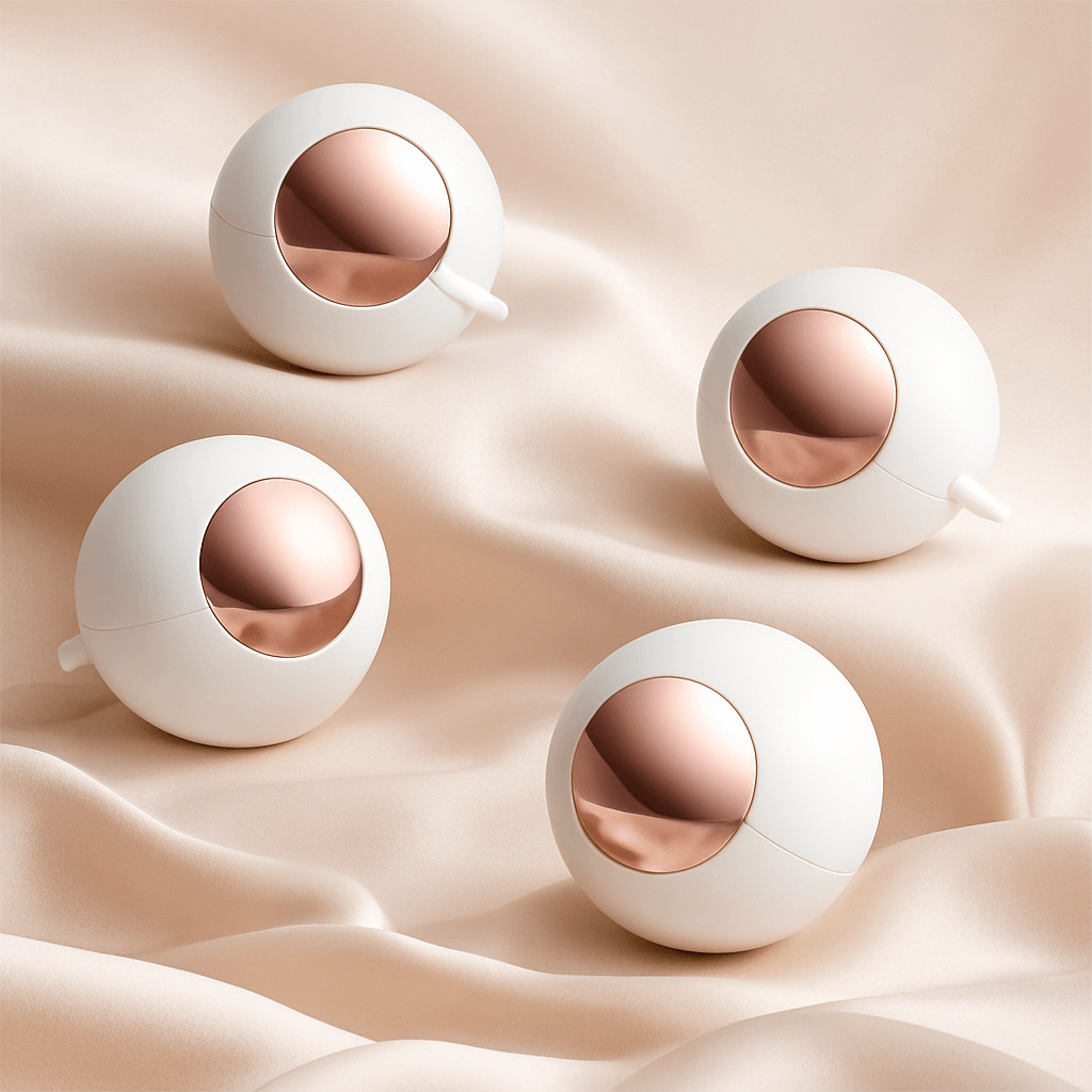 4 Mini Lint Remover Balls in White Gold 