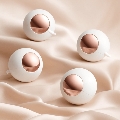 4 Mini Lint Remover Balls in White Gold 