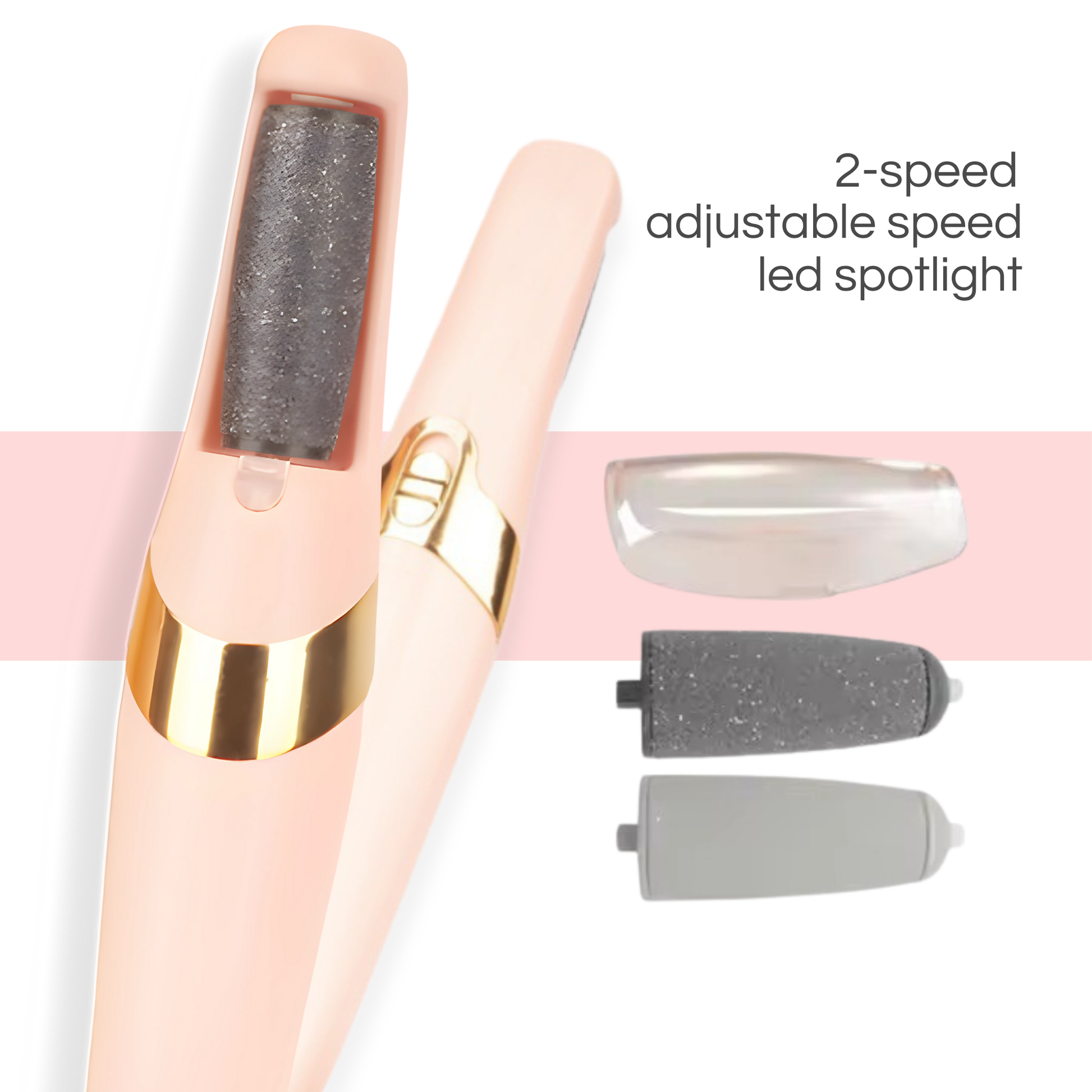 SmoothFeet™ callus remover set with grinding heads and accessories