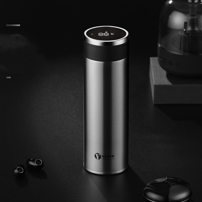 Smart Vacuum Cup – LED Display Stainless Steel Insulated Mug