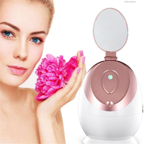 Warm mist Nano Ionic Facial Steamer with one-touch control