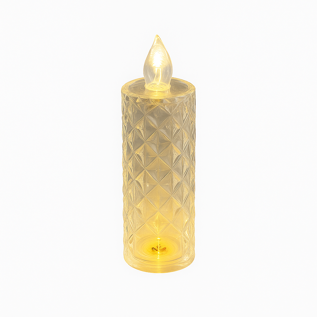 Rose Pattern Refraction LED Candle Light