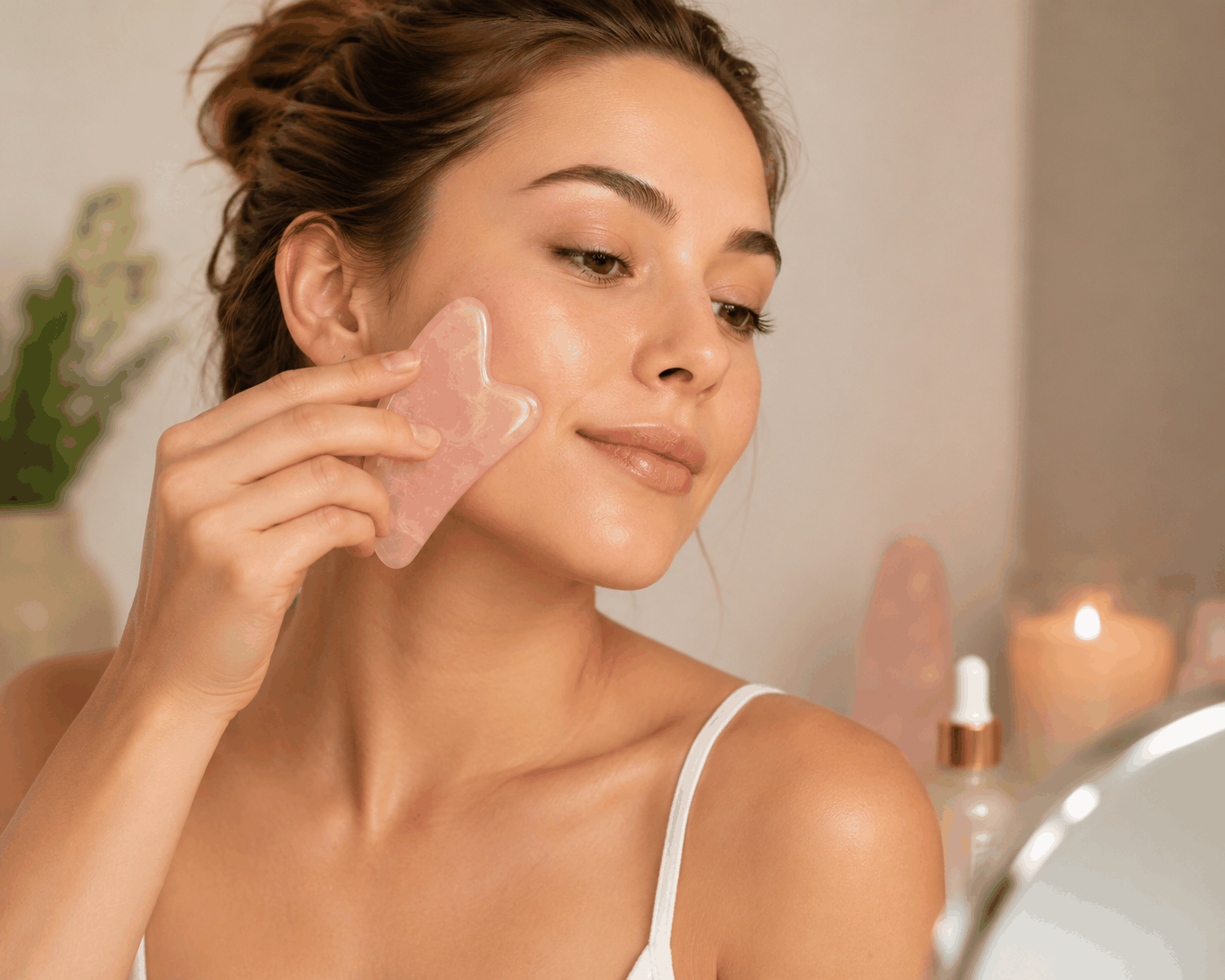 Rose Quartz Facial Massage Tool