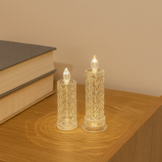 Rose Pattern Refraction LED Candle Light