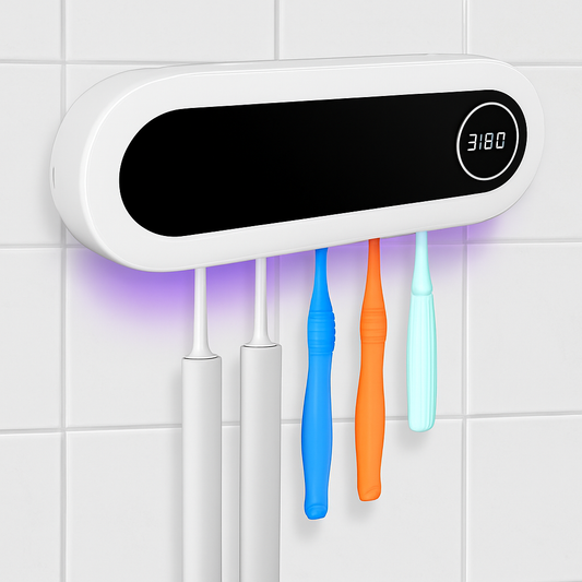 Smart Toothbrush Station with UV Sterilizer & Dispenser