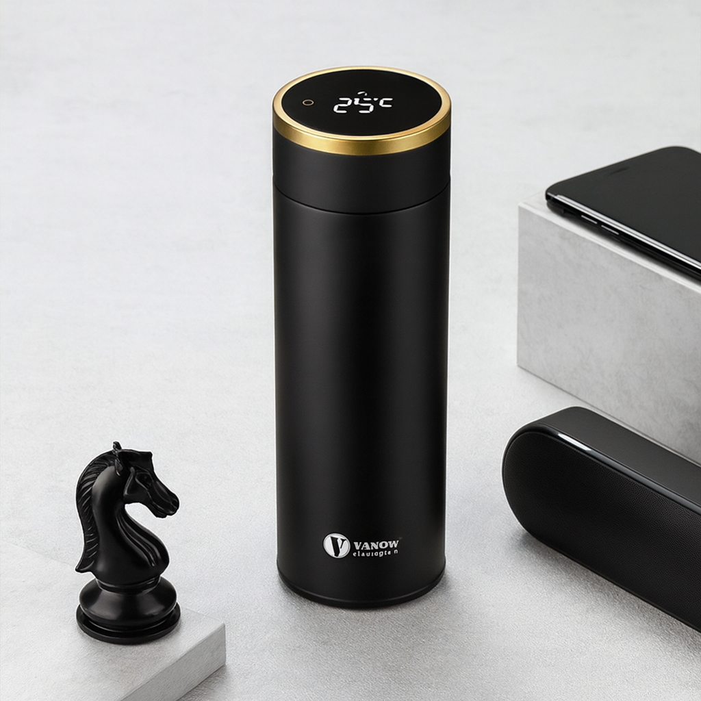Smart Vacuum Cup – LED Display Stainless Steel Insulated Mug