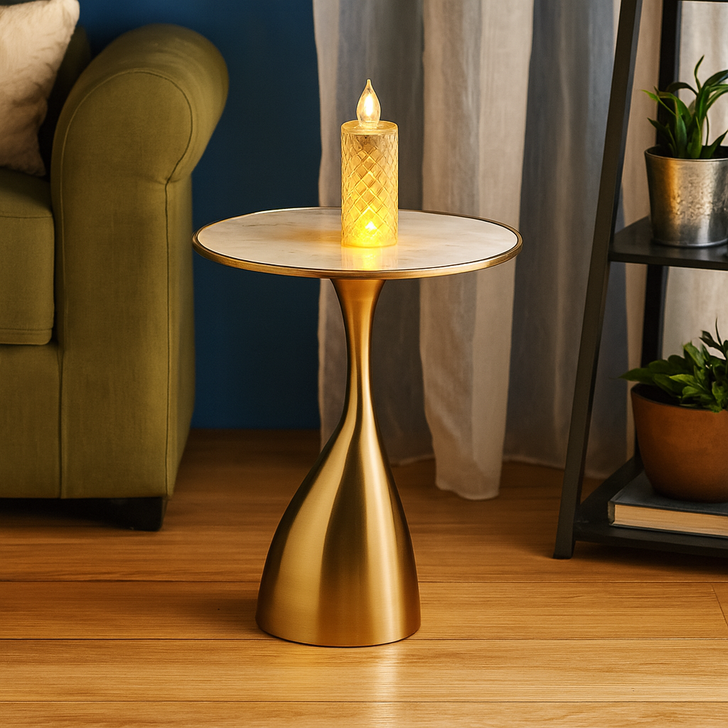 Rose Pattern Refraction LED Candle Light