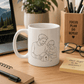 Ceramic Father & Son Coffee Mug on a wooden table