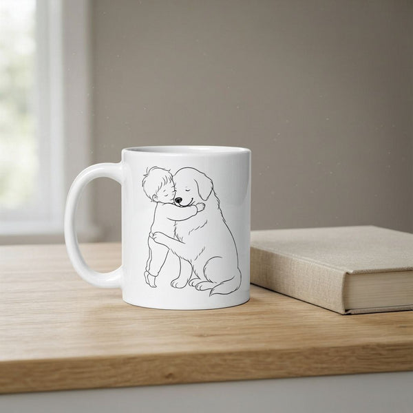 Dog Lover Coffee Mug – Cuddled Together | Thoughtful Pet Gift