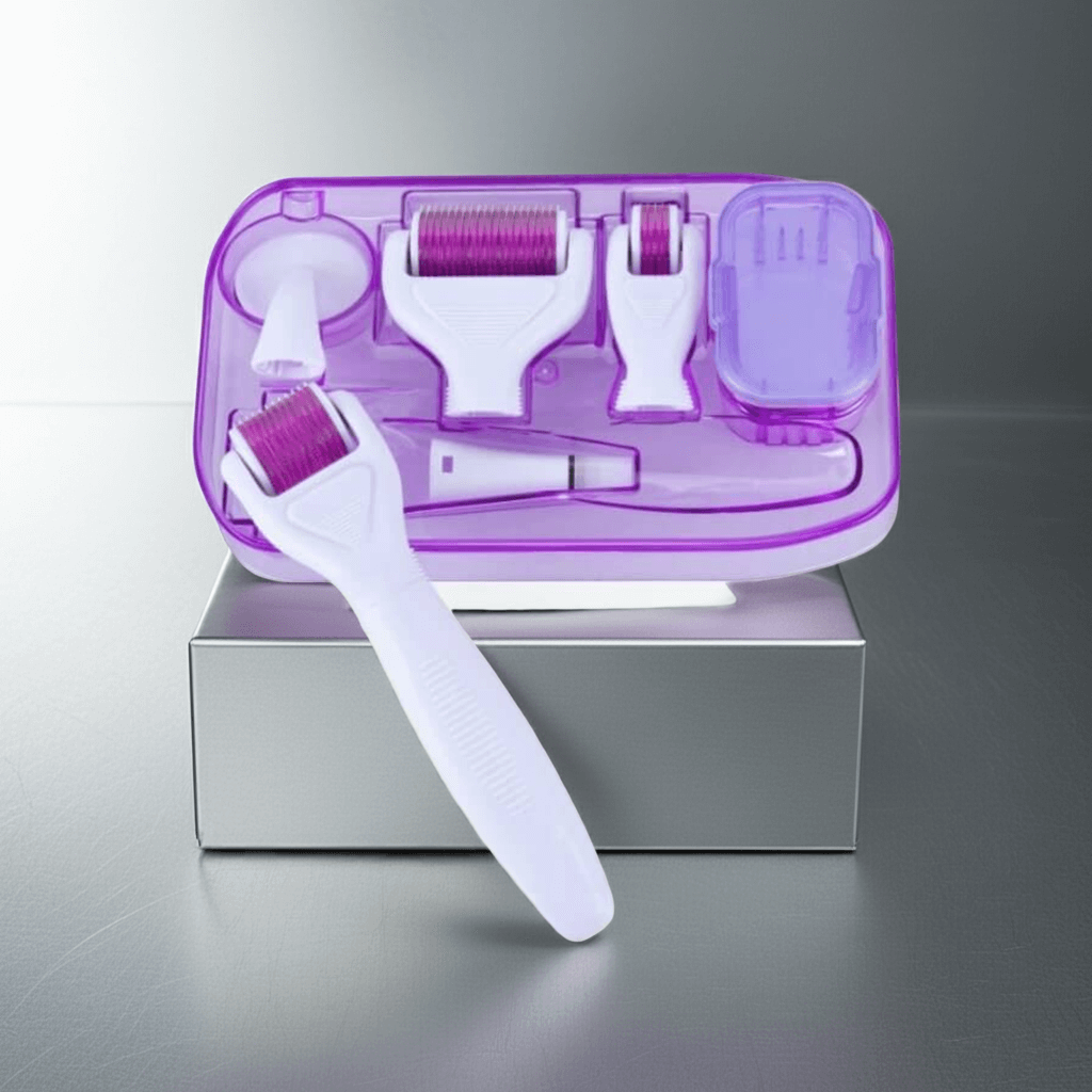 Microneedle Derma Roller set for collagen boost and smooth skin results