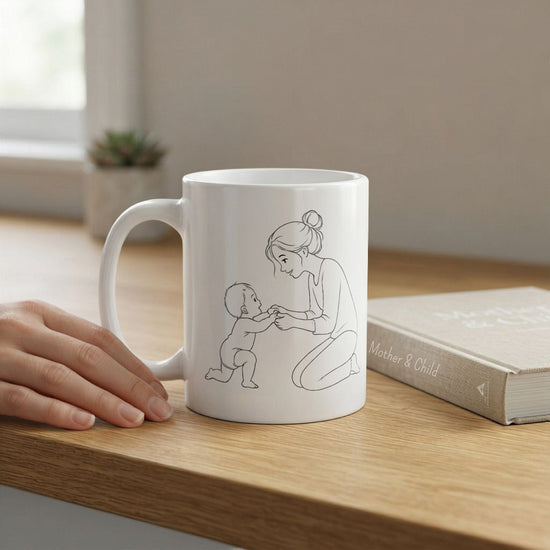 Mother & Baby Coffee Mug – First Steps Together | Meaningful Gift for Mom