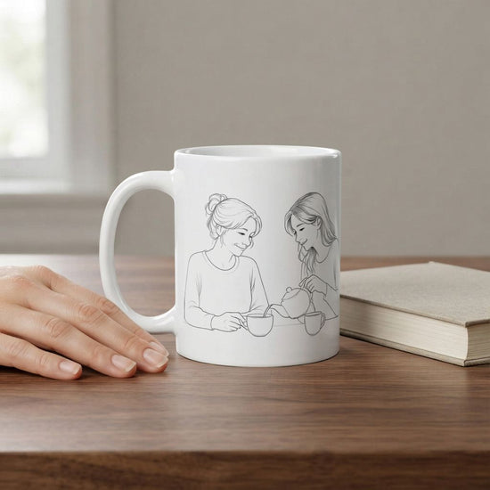Mother & Daughter Coffee Mug – Tea Together | Meaningful Gift for Mom