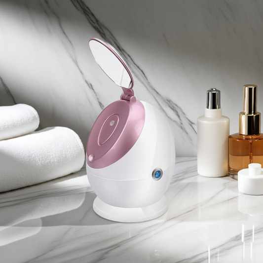 Nano Ionic Facial Steamer releasing warm mist for deep skin hydration
