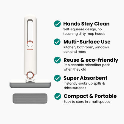 Compact self-squeeze mini mop 