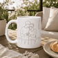 Ceramic Couple Coffee Mug featuring romantic artwork