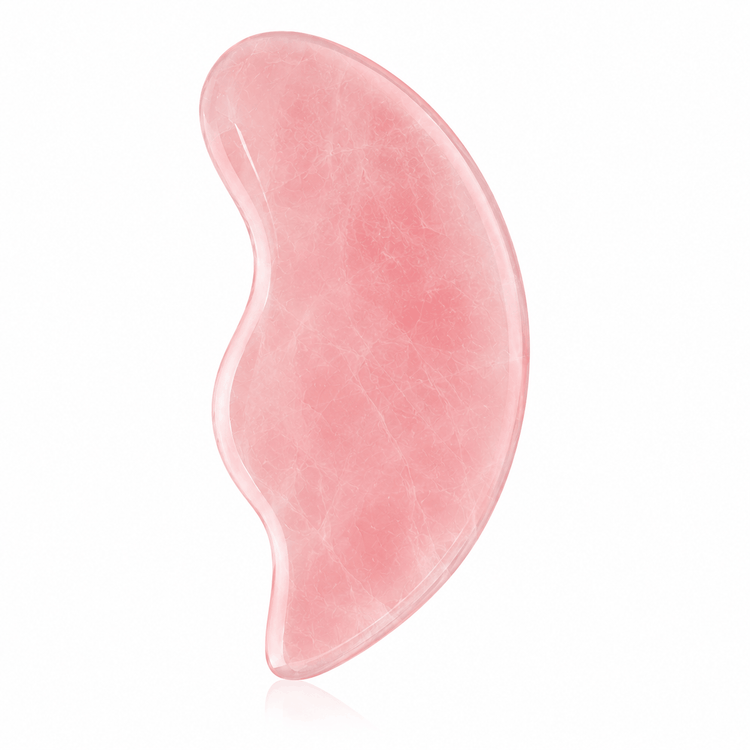 Rose Quartz Facial Massage Tool Close Up