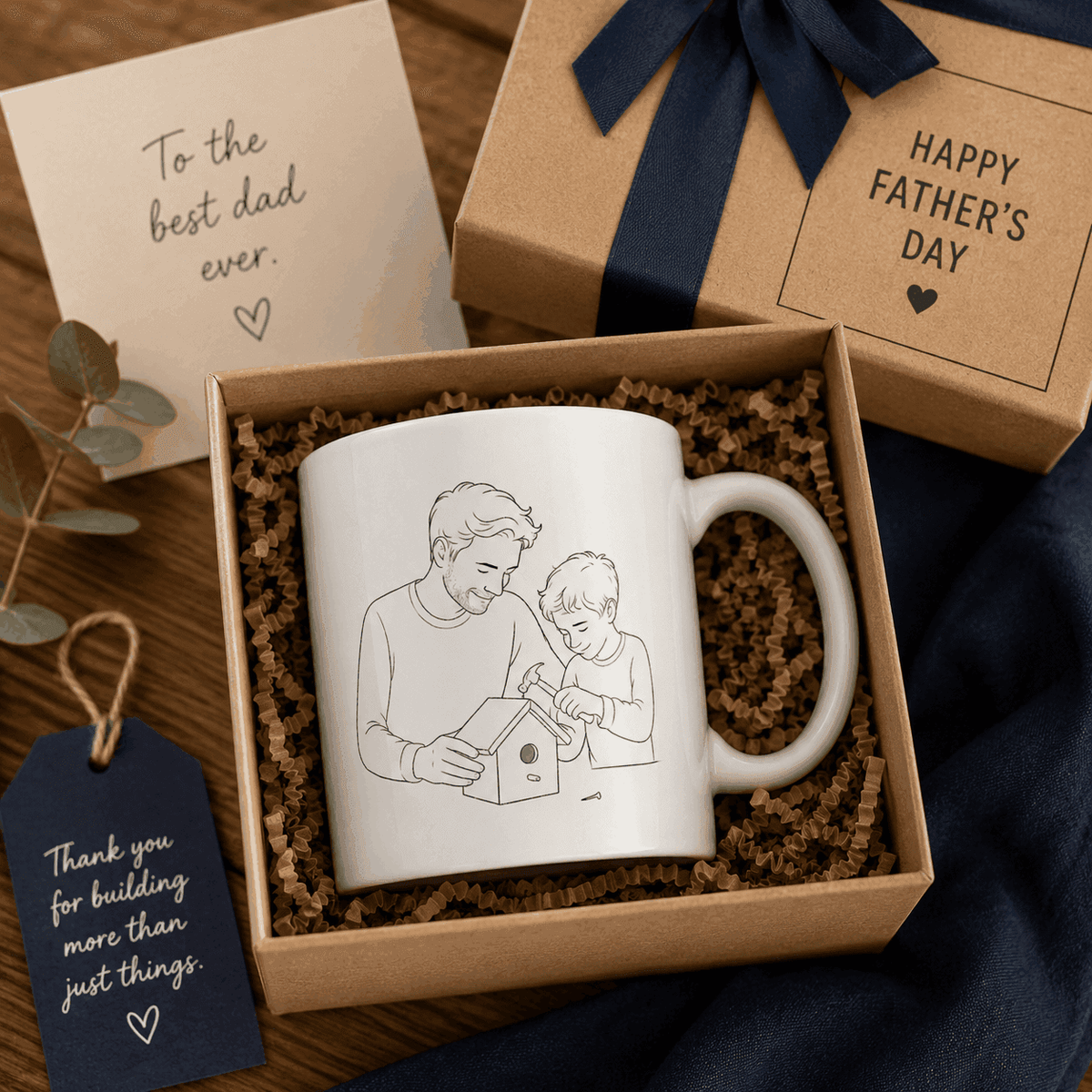 Building Together Father & Son Coffee Mug for Dad