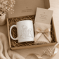 Mother & Daughter Coffee Mug presented in a gift box with a cozy towel and heartfelt note.