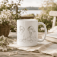 Mother & Daughter Coffee Mug featuring two women sharing tea, celebrating meaningful moments together.