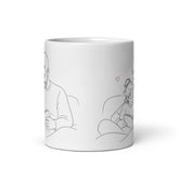 Father & Daughter Coffee Mug with Reading Together design