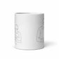 Father & Son Coffee Mug featuring a father and son working together illustration, perfect for meaningful moments and gifts.