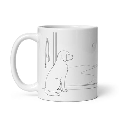 Dog Lover Coffee Mug with Waiting for You design