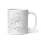 Father & Daughter Coffee Mug with Reading Together design