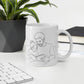 Ceramic Father & Daughter Coffee Mug featuring reading artwork